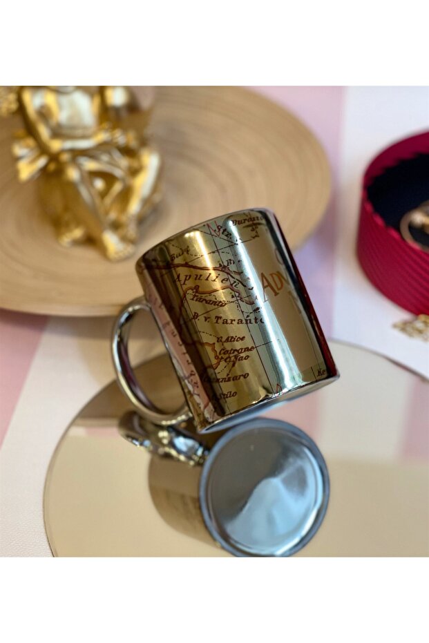 Travel Journal Designed Silver Mug - 2
