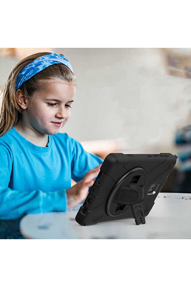 Galaxy Tab Active 3 T577 Zore Defender Tablet Silikon - Siyah - 5