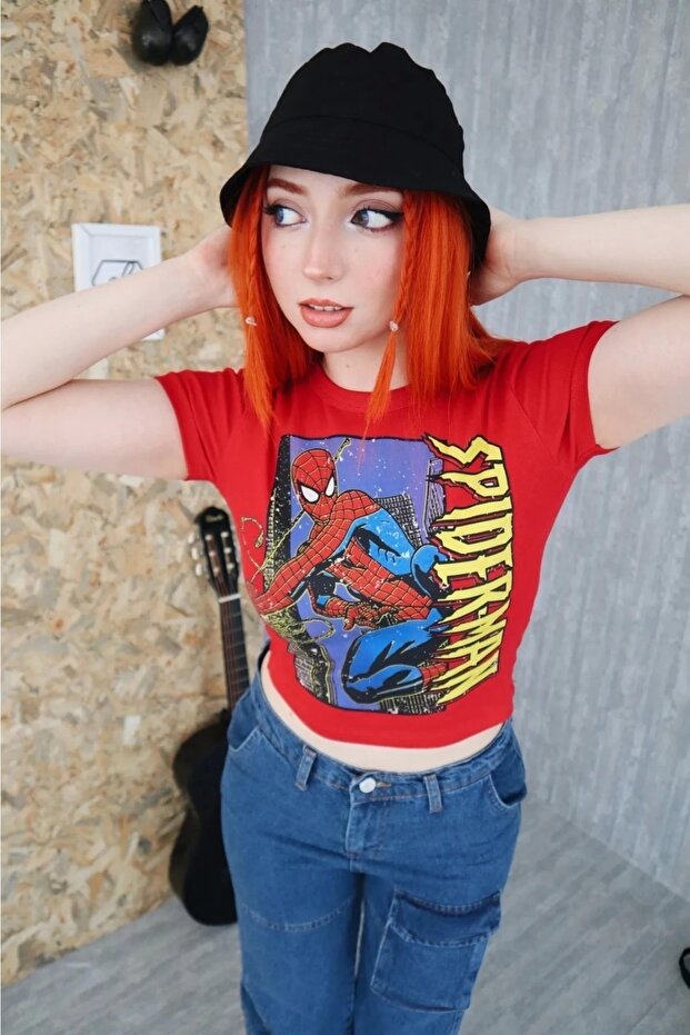 سبايدرمان سبايدرمان نمط مطبوع باللون الأحمر - 5