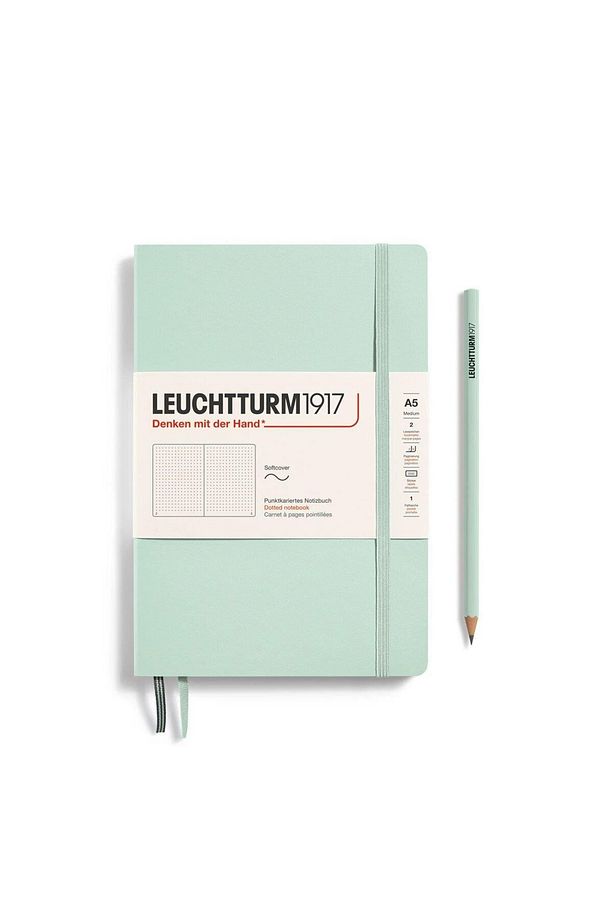 Leuchttrum 1917 Medium(A5) Yumuşak Kapak, Noktalı, 123 Numaralandırılmış Sayfa Defter Mint Green 367 - 1