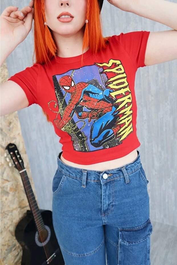 سبايدرمان سبايدرمان نمط مطبوع باللون الأحمر - 2