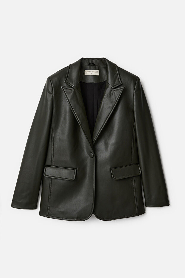 Blazer Deri Ceket - 6