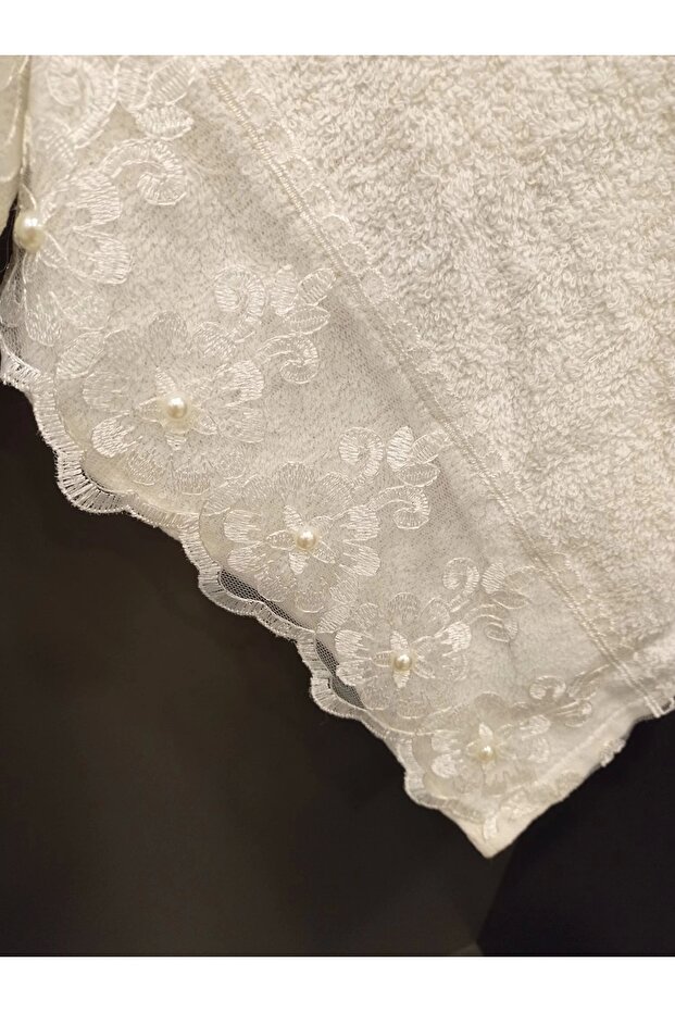 Prosop brodat Nivemeshome Batik Moons Crem - 2