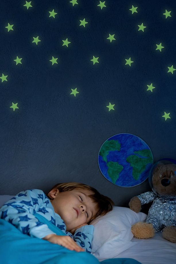 Ssdesıgn Gece Parlayan Fosforlu Duvar Tavan Süsü Yapışkanı Içinde Fosforlu Yıldız Gece Süsü - 7