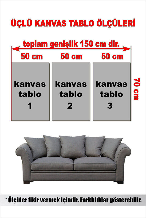 KABE SET 3LÜ LED IŞIKLI KANVAS TABLO - 6