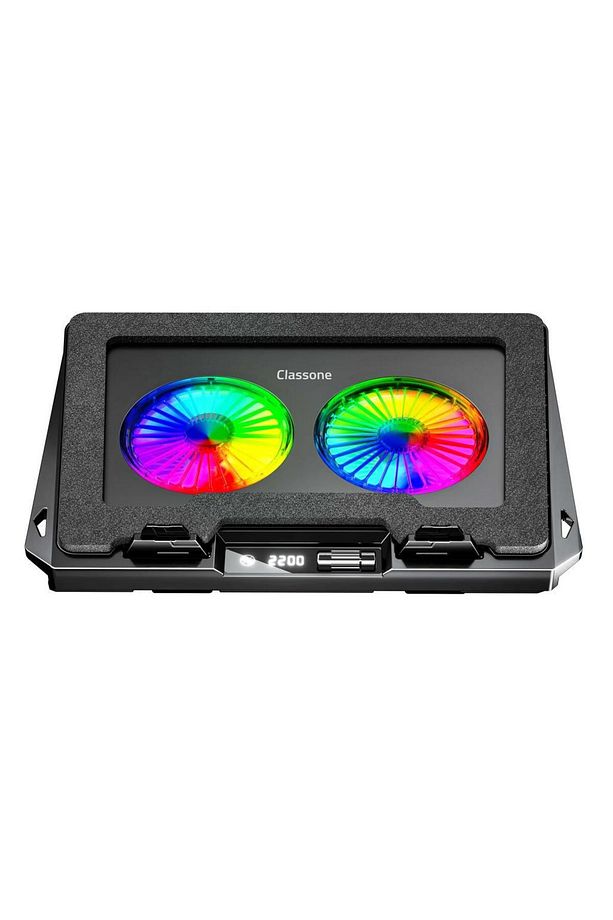 GT102 Gaming Laptop Soğutucu, 2200rpm , Rgb Işıklı , Led Display , Notebook Soğutucu Stand - 3