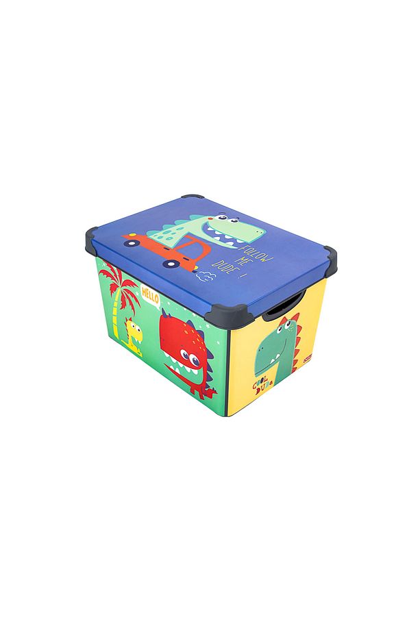 Style Box Dude Desenli 20 L Dekoratif Oyuncak ve Saklama Kutusu - 1