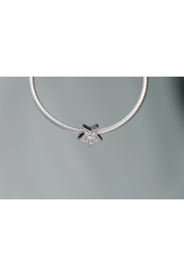 Stone Star Motif Stainless Steel Charm