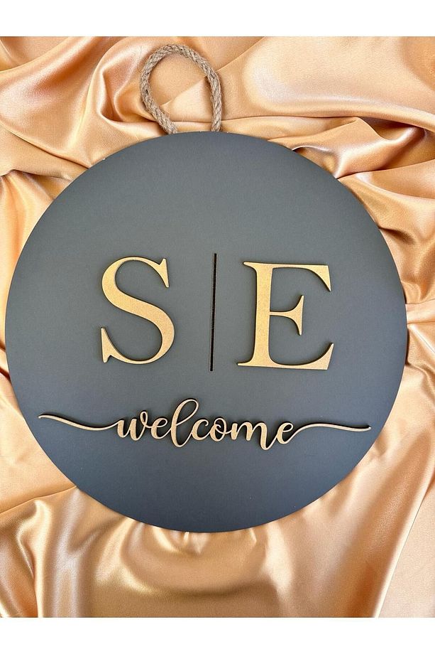 Welcome Ahşap Kişiselleştirilebilir El Yapımı Kapı Süsü, Isimli Kapı Süsü, Kapı Çelengi, Kapı Dekoru - 4