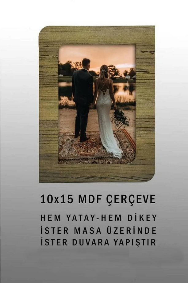 20 Adet 10x15 Boyutlu Mdf Ahşap Çerçeve-Raf Çerçevesi Yatay Dikey Resim Fotoğraf Çerçeve Seti-Frame - 3