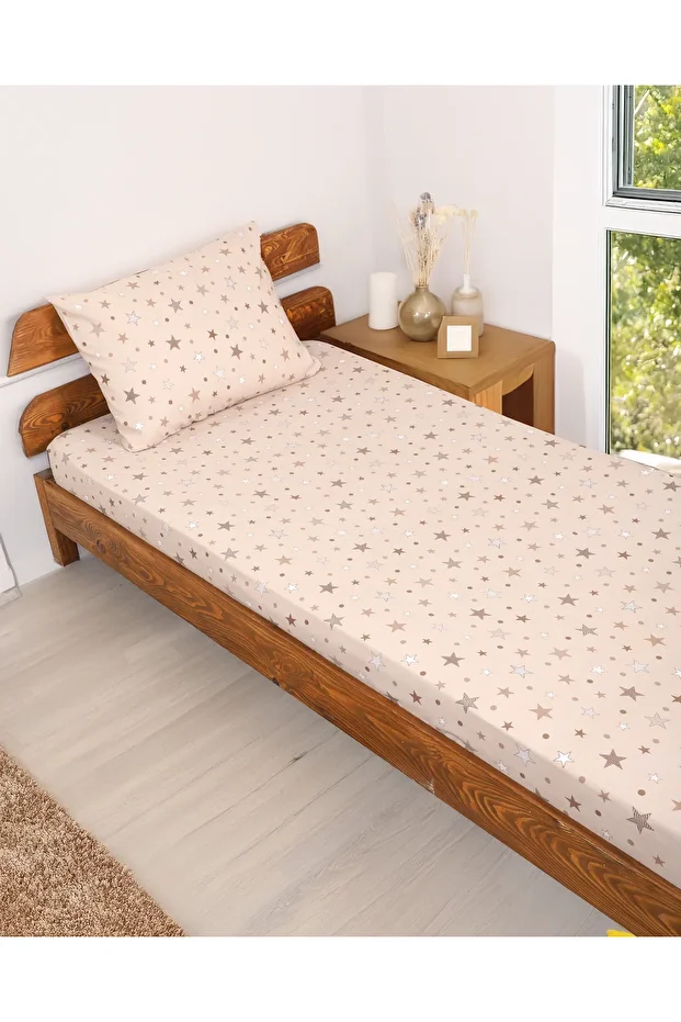 One Person Patterned Elastic Sheets Set - 2