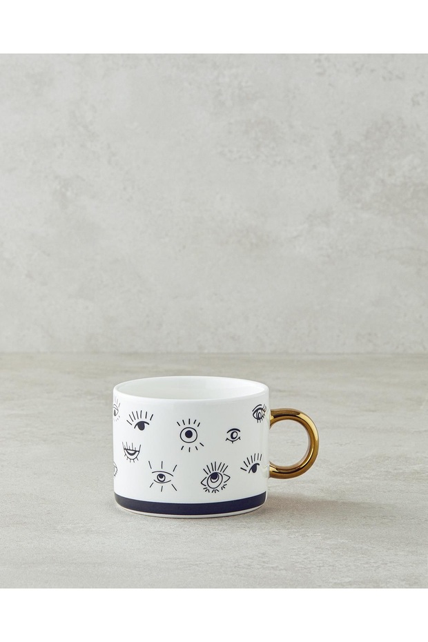 All Eyes on New Bone China Mug 345 ml Black - White