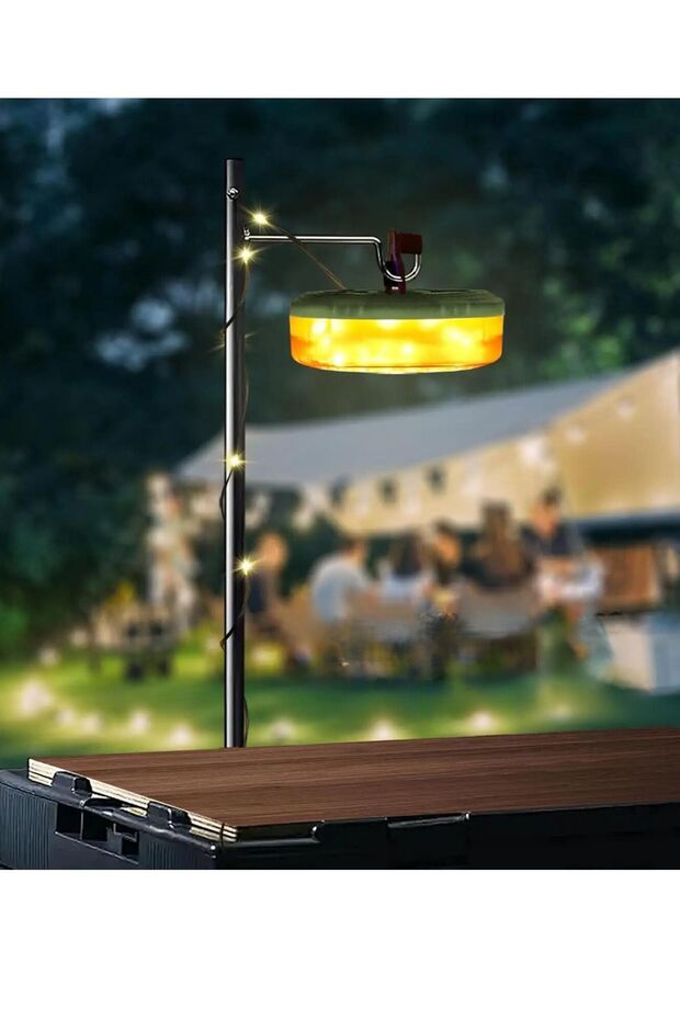 10 Metre Şeffaf Led Şarjlı Sarılabilir Makaralı Renkli Çok Modlu Işlevli Ve Dekoratif Kamp Lambası - 1