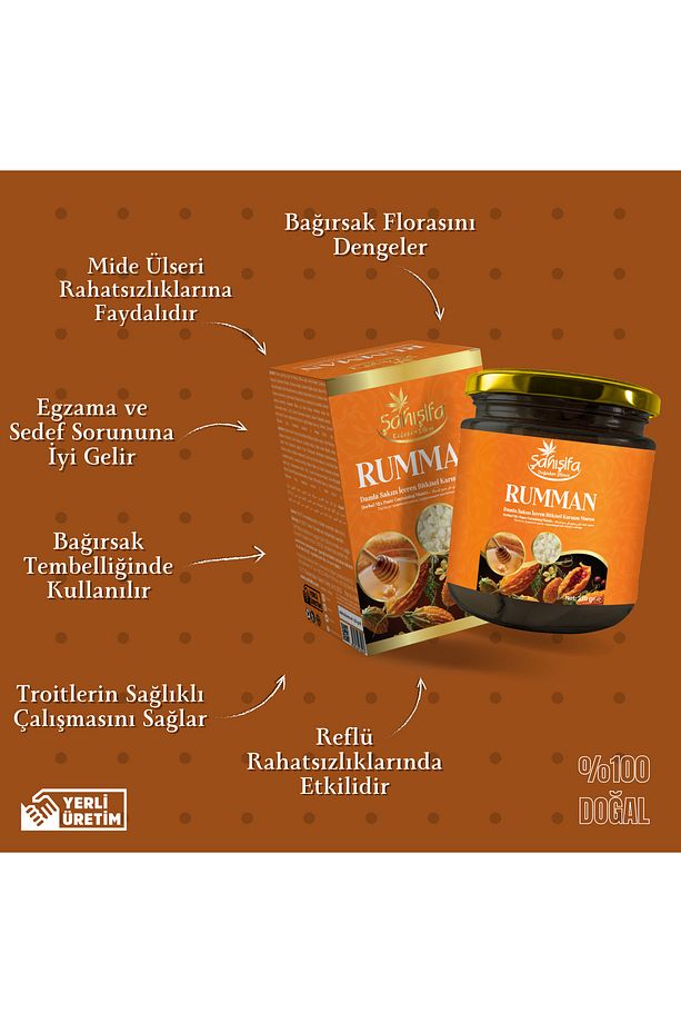 Rumman - Kudret Narı ve Damla Sakızı İçeren Bitkisel Karışım Macun - 2