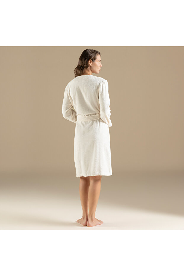 Albas Kadın Bornoz Ekru - 5