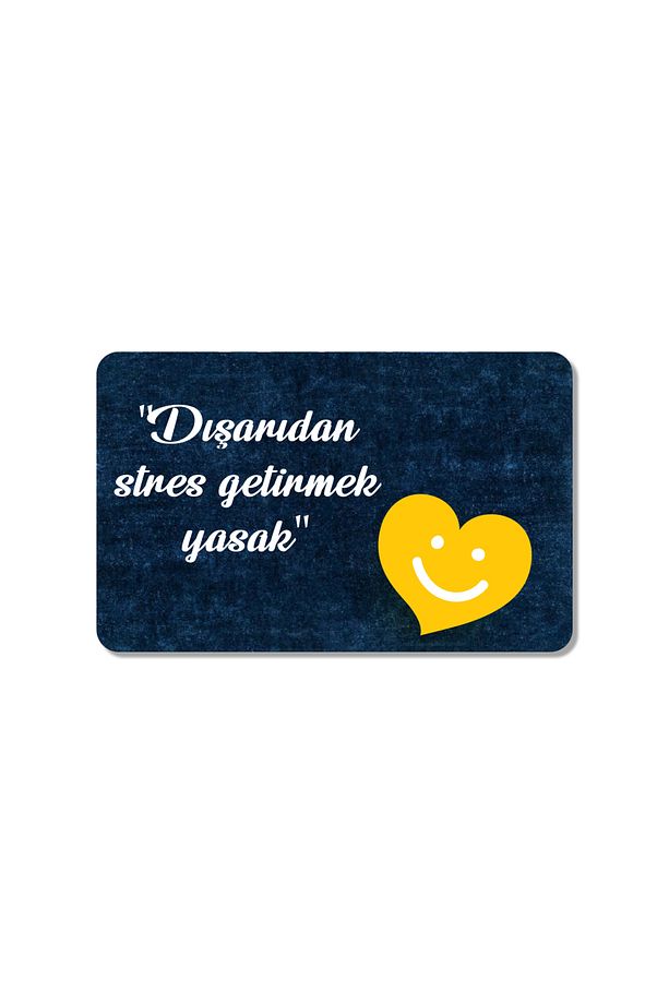 Dijital Baskılı  kapı önü paspas Hoşgeldiniz Yazılı Çiçek DesenIç ve Dış Kapı Paspası Yıkanabilir - 2