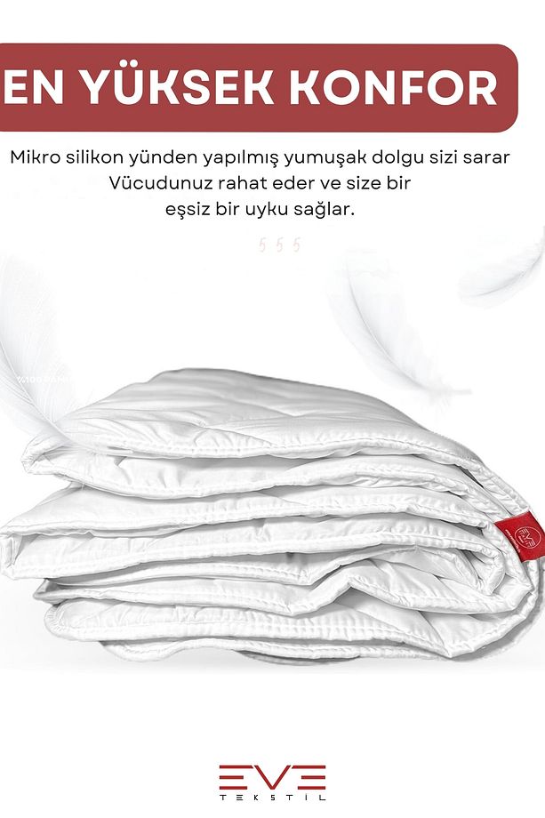 Kapitone Yüksek Kaliteli 4 Mevsim Kullanılabilir Microfiber Soft Tek Kişilik Antialerjik Yorgan - 7