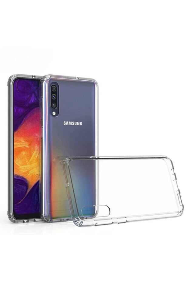 Samsung Galaxy A50 Compatible Clear Silicone Case - Flexible Full Protection Cover with Camera Protection