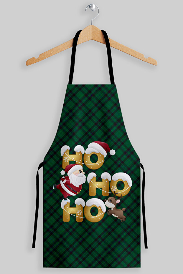 Ays Home New Year's Green Ho Ho Ho Kitchen Apron