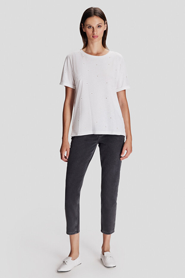 Taş Baskılı T-shirt - 2