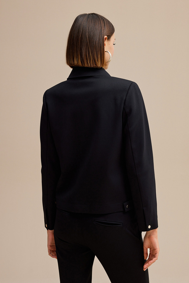 Çıtçıt Detaylı Örme Ceket - 4