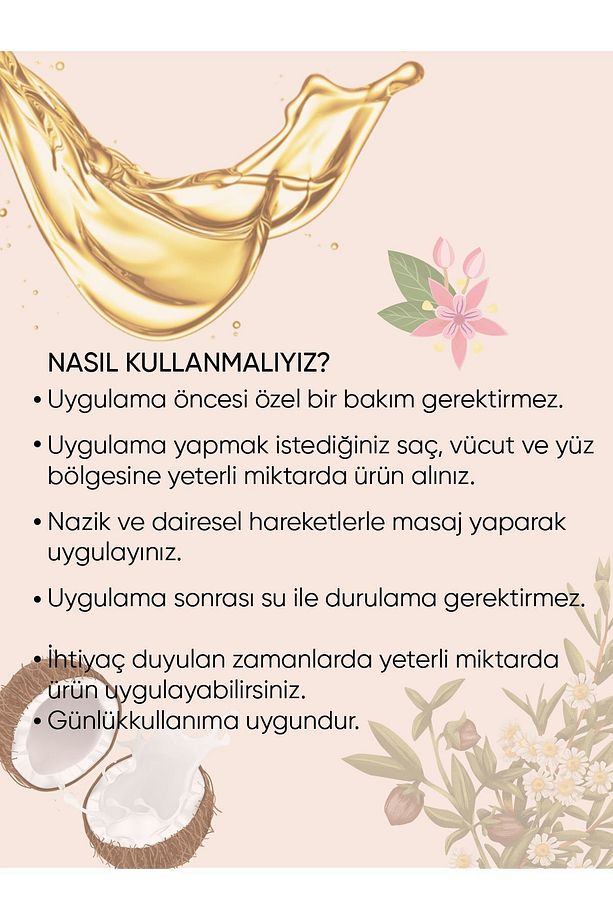 Multi Fonksiyonel Bakım Yağı 100 ml | Saç - Yüz - Vücut - Shea Yağ, Beta Karoten - 4