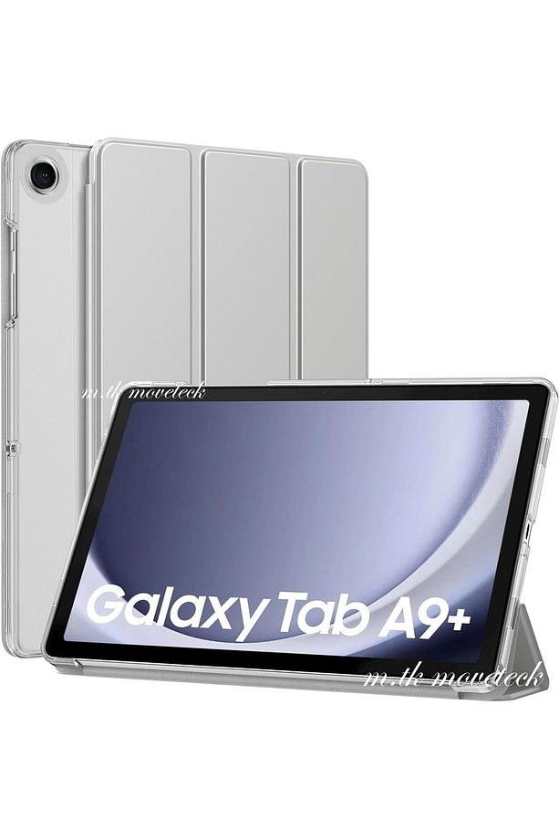 Samsung Galaxy Tab A9 Plus 11 Inç Kılıf Smart Uyku Modlu Standlı Şeffaf Kapaklı Sm-x210 (UYUMLU) - 1