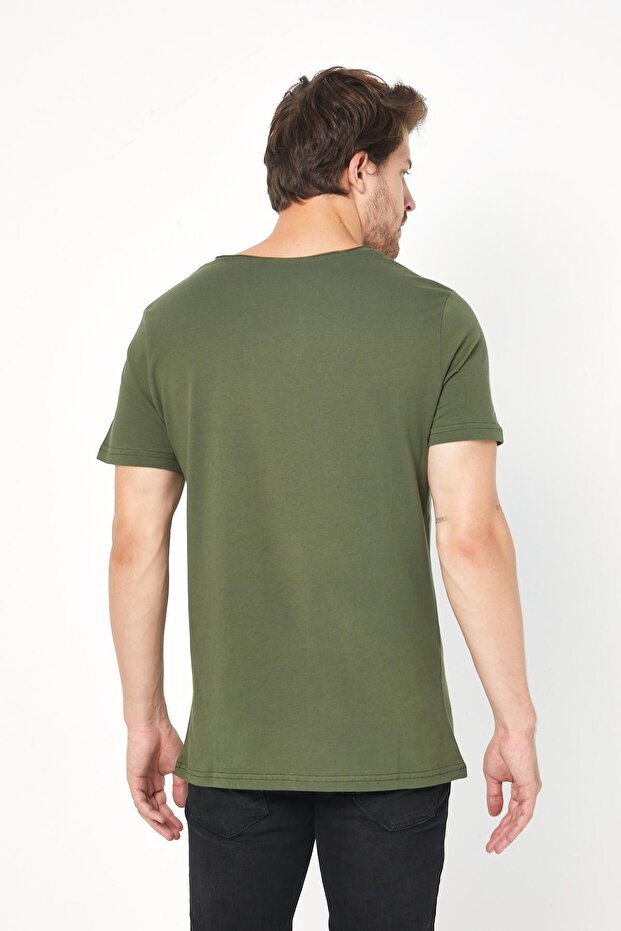 Erkek Bisiklet Yaka Basic T-shirt - 4