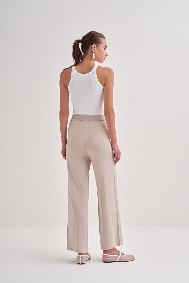 Rayon Merserize Pantalon Bej - 3
