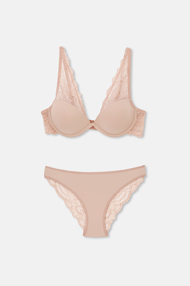 Powder Ersk1140 Rosemary Lace Detail Covered Bralet Tk.