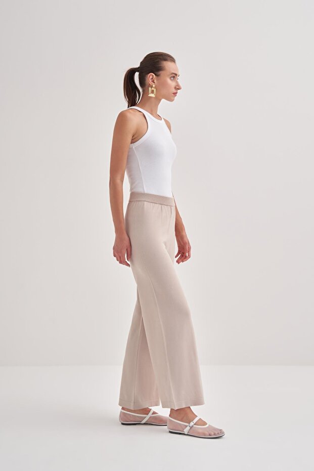 Rayon Merserize Pantalon Bej - 2