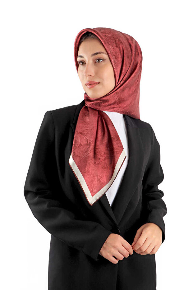 Eșarfă de mătase - Design Cherry Brush - 2