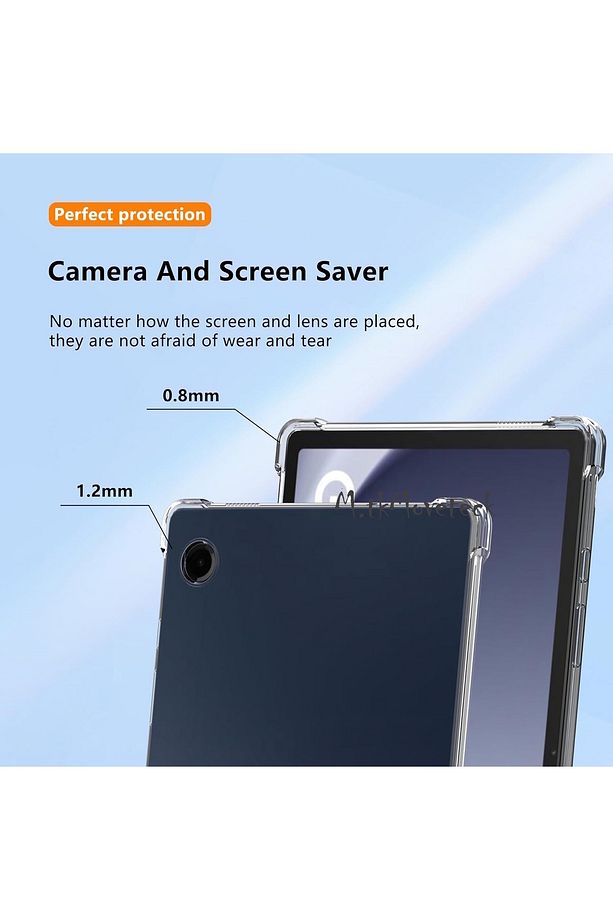 Samsung Galaxy Tab A9 Plus Tablet Kılıfı Köşe Korumalı Antishock Şeffaf Silikon Sm-x210 X213 - 5