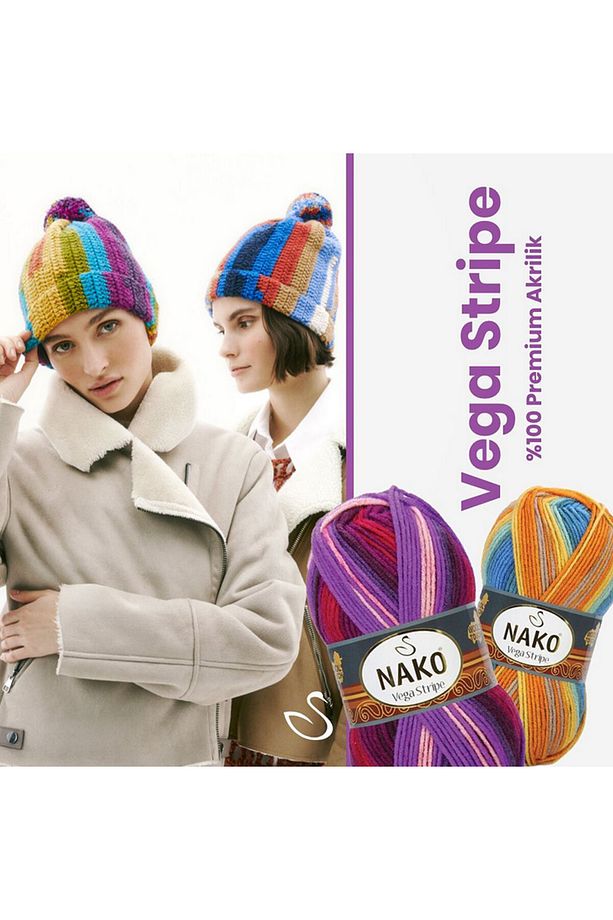 Vega Stripe Ebruli Örgü İpi 83605 - 3