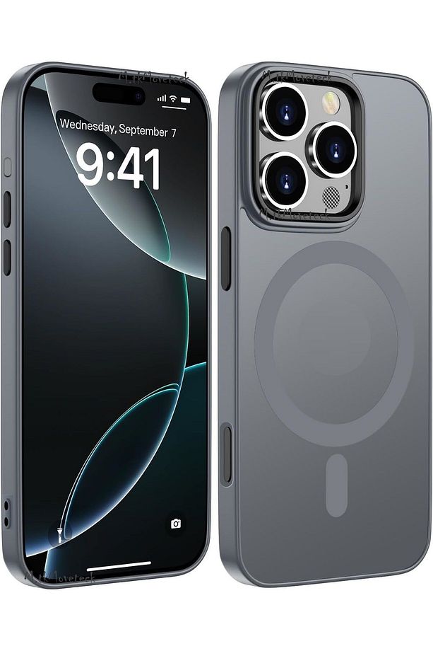İphone 16 Pro Max Kılıf Mat Magsafe Şarj Özellikli Darbe Önleyici Hassas Butonlu Renkli YumuşakKenar - 1