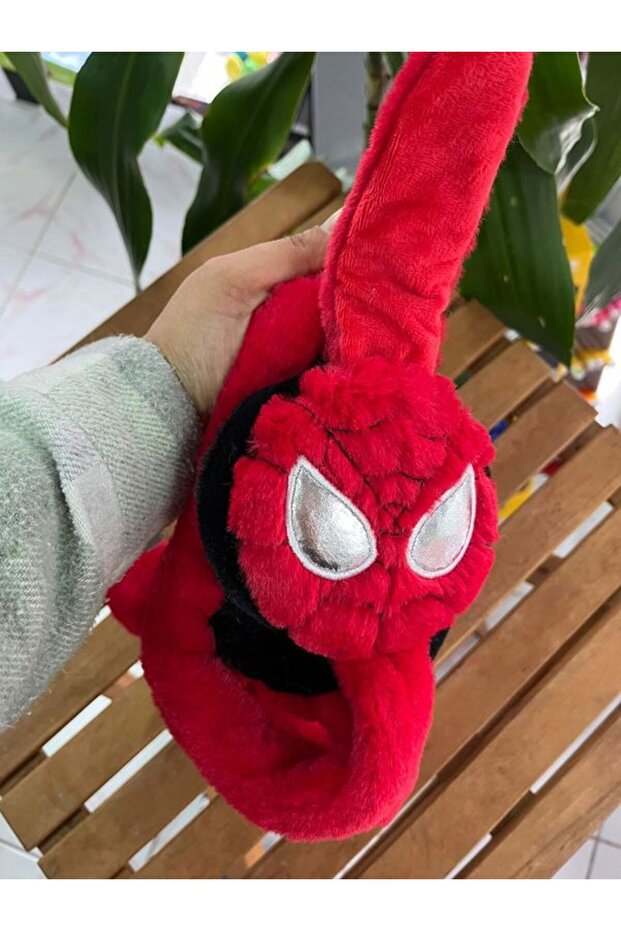 Hulk Spiderman Ironman - سماعة رأس قطيفة على شكل تاج أحمر للأبطال الخارقين