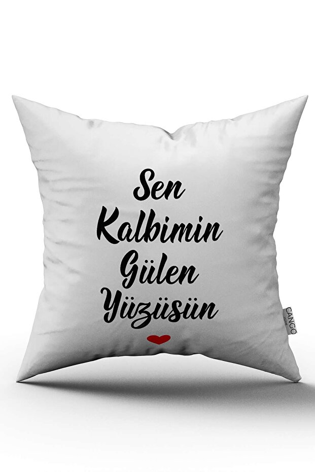 Double Sided White Black You Are the Smiling Face of My Heart Written Decorative Printing Throw Pillow Pillowcase - C