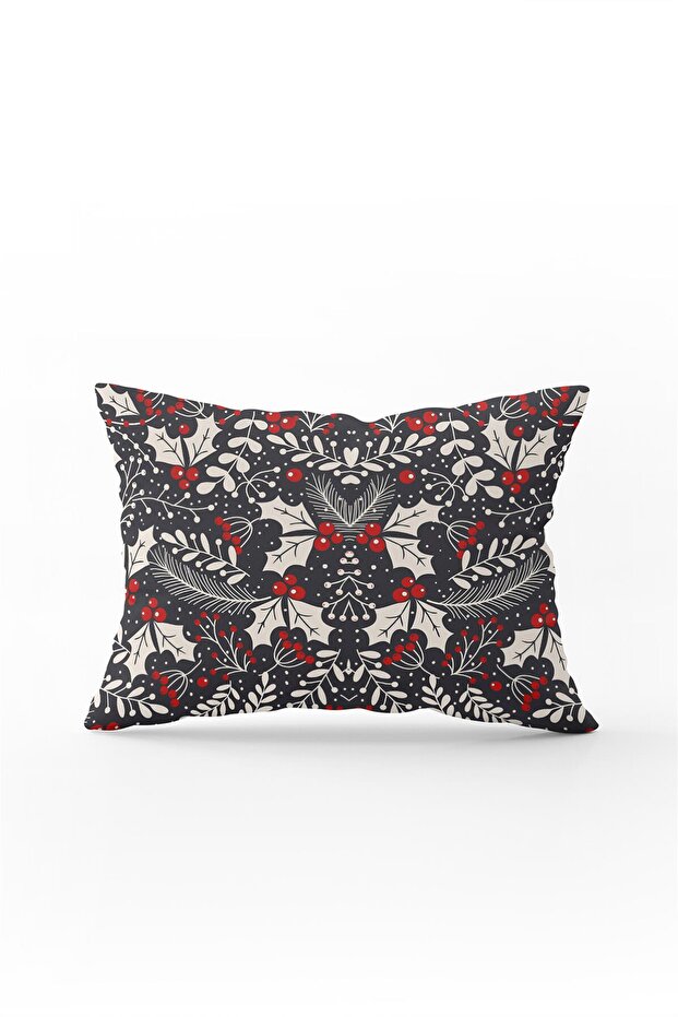 Double Sided 35x50 Red Gray Christmas Themed Digital Printed Throw Pillow Pillow Case - Cgh290-3550