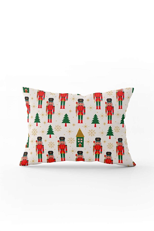 Red Green Christmas Themed Digital Printed Throw Pillow Cover Cgh795-3550 Double Sided Printed