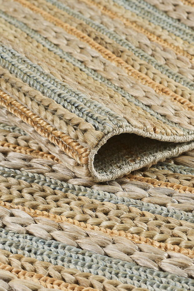 Dulce - Silver Multy Çok Renkli Jüt Hasır Halı - 3