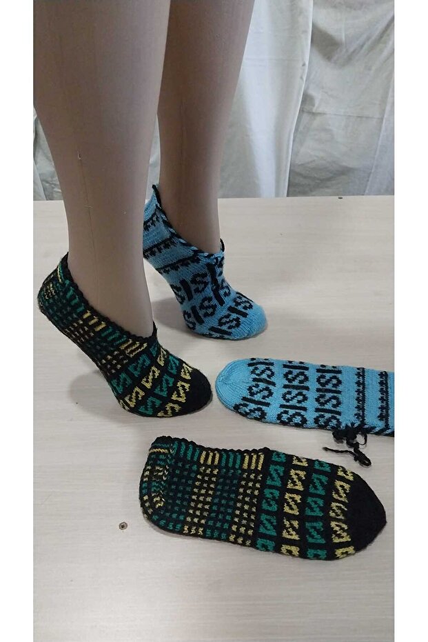 2 Pieces of Hand Knitted Five-Skewer Shoes/Handmade Booties/Dowry Booties/Knitting/Home Booties/Handmade