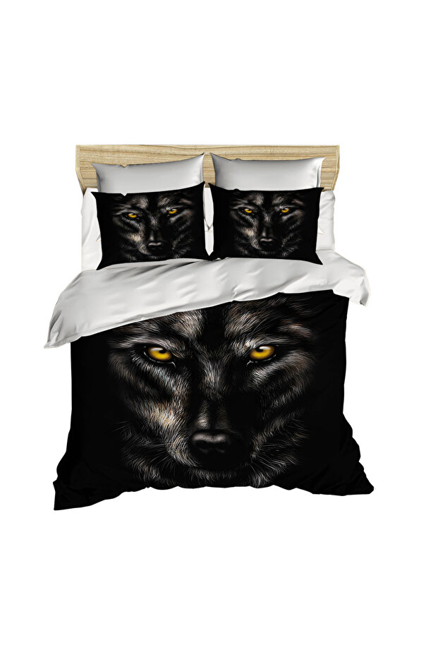 Alpha Wolf 3D Digital Double Duvet Cover Pillow Set