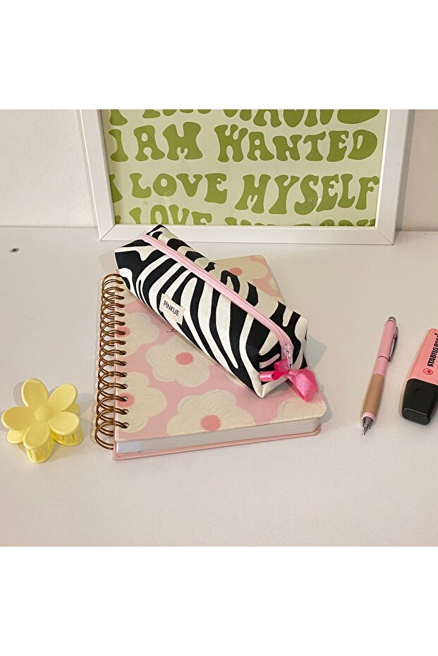 حامل أقلام رفيع بنمط الحمار الوحشي - 6