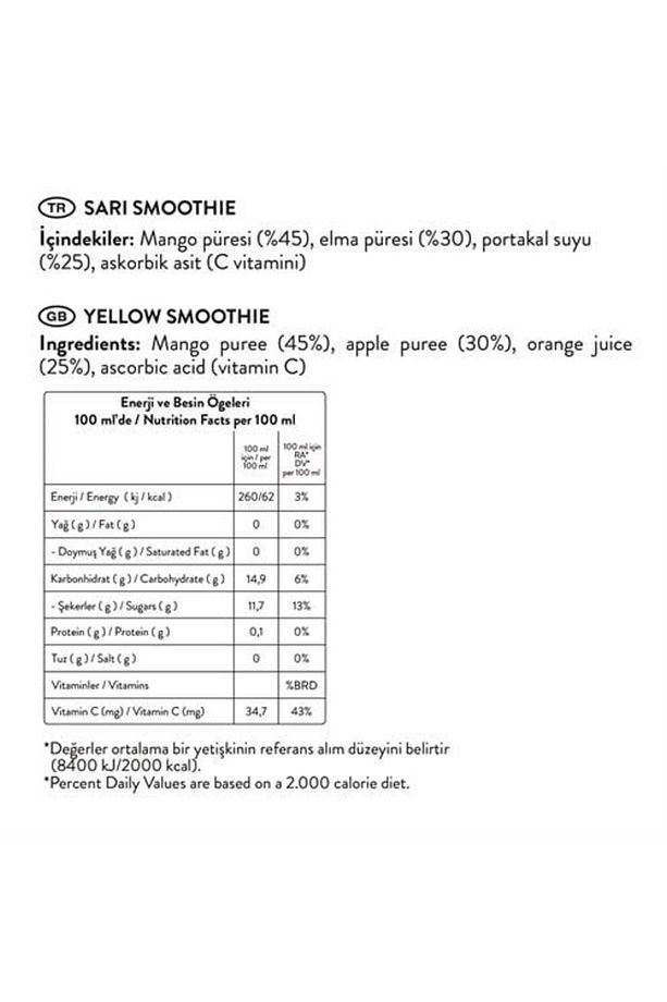 Smoothie Karışık Set, 250ml X 6 Adet - 7