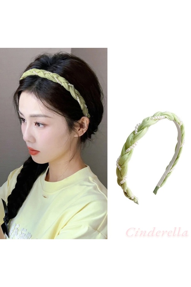 Ivy Pearl Design Soft Women's Crown Green - Lightweight Flexible Crown Headband with Pearls