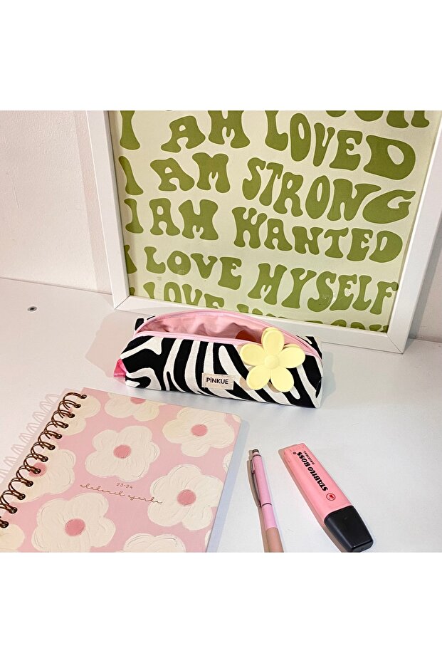 حامل أقلام رفيع بنمط الحمار الوحشي - 5