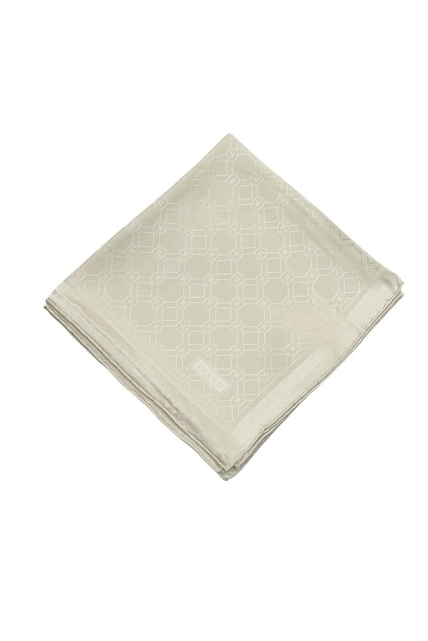 Jacquard Silk Scarf - New Hologram - Cream