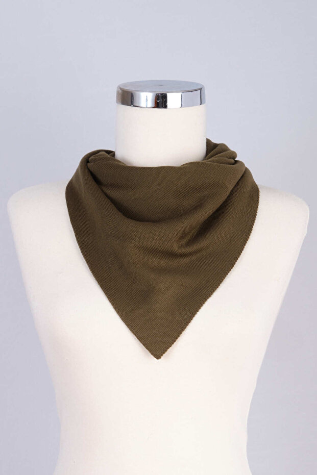 Tek Renk Triko Fular - 2