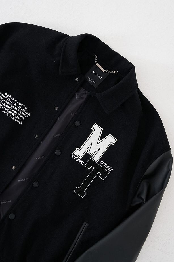 Erkek Mt Oversize Siyah Bomber Ceket - 6