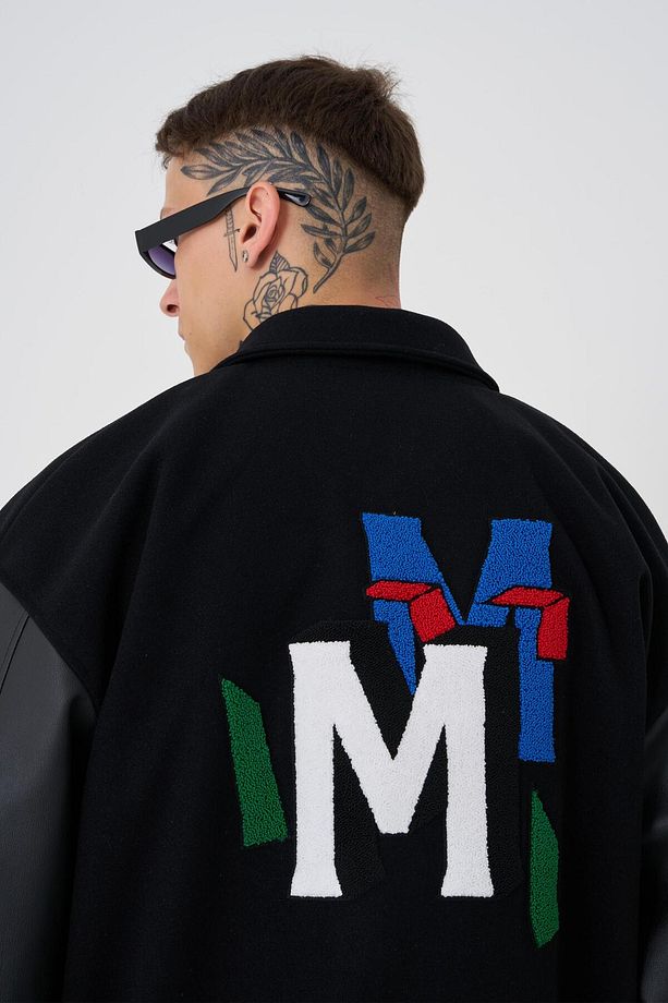 Erkek Mt Oversize Siyah Bomber Ceket - 4